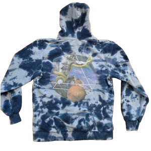 Elevenparis Mens Tie Dye Hoodie Sweatshirt cotton Greek God Blue Medium A001246